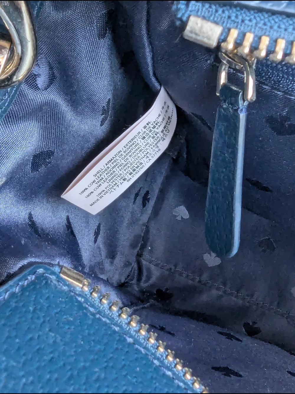 Kate Spade Blue Pebble Leather Satchel